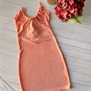 Zara tangerine mini dress